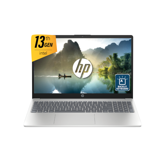 HP Laptop 15-fd0144ne 13th Gen Intel® Core™ i7-1355U 10-Cores,16 GB DDR4, 15.6" FHD IPS Micro Edge - Natural Silver