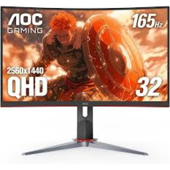 AOC CQ32G3SE 31.5" 2560 x 1440 (2K) VA 165Hz 1ms HDMI 2.0 \ DP 1.2 Curved Gaming Monitor With HDR & AMD Freesync Premuim