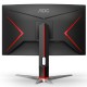 AOC C27G2Z 27" Curved Frameless Ultra-Fast Gaming Monitor, FHD 1080p, 0.5ms 240Hz, FreeSync, HDMI/DP/VGA, Height Adjustable, 3-Year Zero Dead Pixel Guarantee, Black, Xbox PS5 Switch NTC